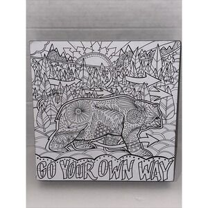 Primitives by Kathy Adult Coloring Style Box Sign 10" Square GO YOUR OWN WAY F21
